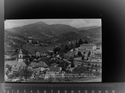 Ottenhöfen Blick auf Hornisgrinde u. das Kurhotel Albertshöhe