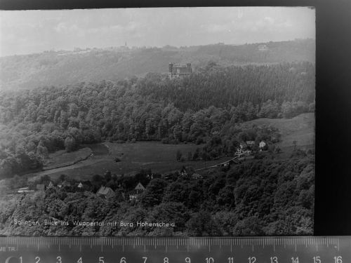 Solingen Blick ins Wuppertal m. Burg Hohenscheid