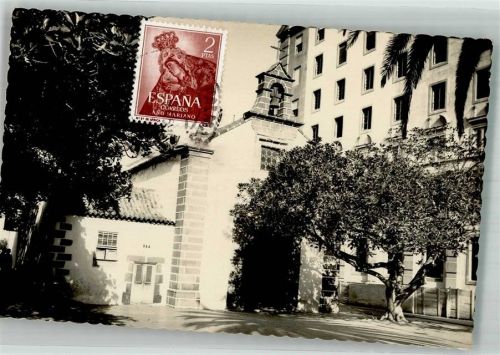Las Palmas de Gran Canaria 1955 Ermita San Telmo Marke bildseitig