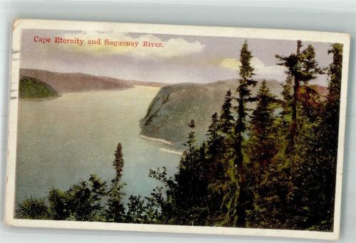 Quebec 1929 Cape Eternity and Saguenay River