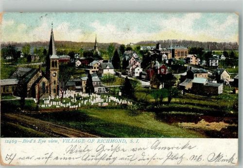 New York City Vogelschau Kirche Friedhof Richmond
