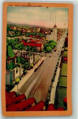 Los Angeles 1940 Feldpost WK II Hollywood Boulvevard