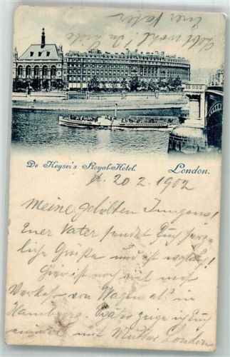 London 1902 Hotel Royal