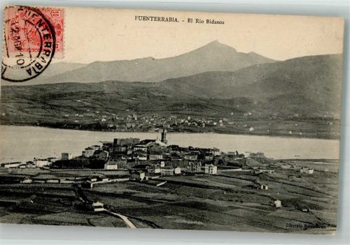 Fuenterrabia 1910 El Rio Bidasoa Marke bildseitig