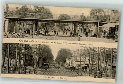 Charleville-Mezieres 1916 Feldpost WK I Cafe Passage a Nievau