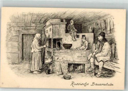Brest russische Bauernstube Feldpost WK I