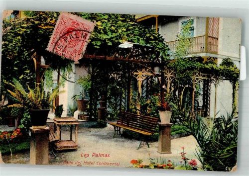 Las Palmas de Gran Canaria 1910 Hotel Continental Marke bildseitig