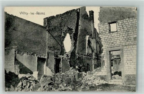 Witry-les-Reims 1916 Feldpost WK I Landw.Inf.Regt. 1906 Trümmer