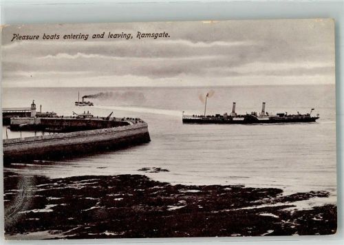 Ramsgate Foto AK Hafen Dampfschiff