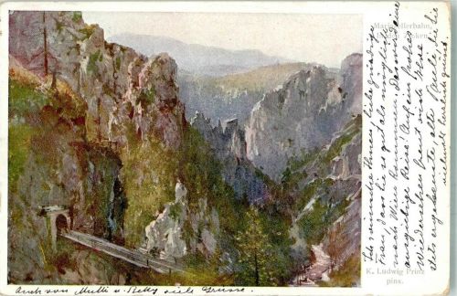 Dachstein Gebirge 1914 Mariazellerbahn In den Zinken sign. Prinz, L.