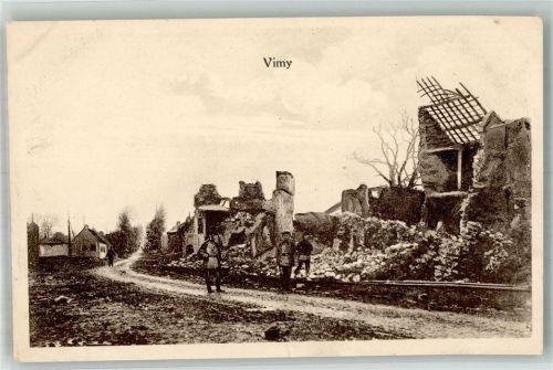 Vimy 1916 Feldpost WK I Trümmer