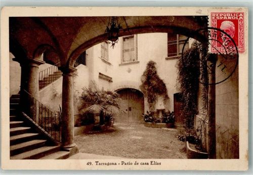 Tarragona 1934 Patio de casa Elias Marke bildseitig