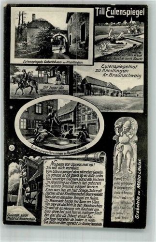 Kneitlingen Till Eulenspiegel Geburtshaus Eulenspiegelhof Eulenspiegelbrunnen Grabstein Hildesia-Verlag Nr. 72