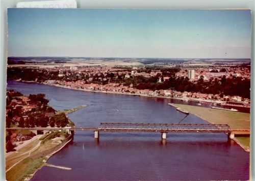 Lauenburg Fliegeraufnahme, Elbbrücke, Kanal