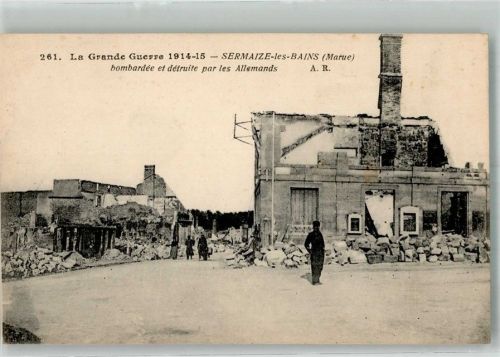 Sermaize WK I 1914-15 nach dem Bombardement