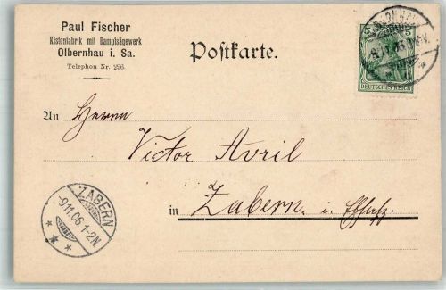 Olbernhau 1906 Paul Fischer Kistenfabrik Dampfsägewerk