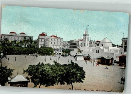 Alger 1909 Denkmal Reiterstandbild hot Place du Gouvernement