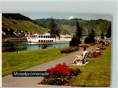 Treis-Karden Moselpromenade Moselschiff Anlegestelle