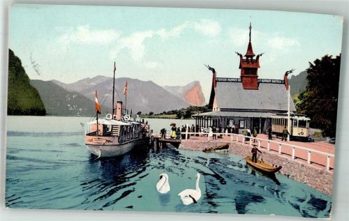 Mondsee Dampfschiff Anlegeplatz