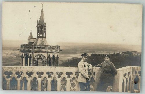 Laon 1916 Uniform Kathedrale Feldpost WK I 16.Res.-Div.