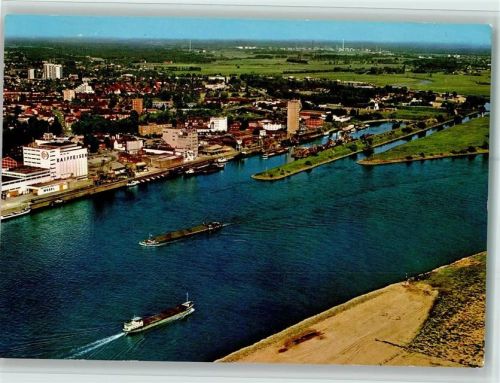 Wesel Luftaufnahme Mündung der Lippe in den Rhein