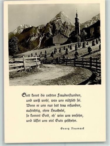 Lermoos Ortsansicht mit Sonnenspitze Gedicht Georg Neumark