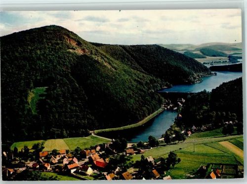 Helminghausen Sperrmauer und Diemelsee Luftaufnahme
