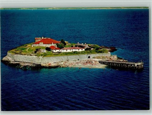 Trondheim Fliegeraufnahme Munkholmen Festung Kloster