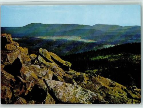 Waldhäuser Lusengipfel Blick in den Böhmerwald mit Kubany