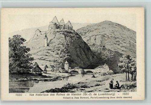 Vianden Historische Brücke unter der Ruine gelaufen 28.5.26