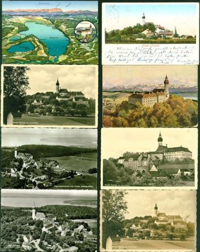 Kloster Andechs Lot mit 13 AK, 1901-1962; überwiegend gute Erhaltung, teils gelaufen