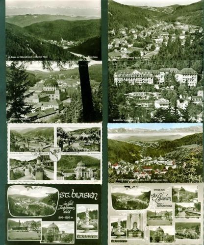 St. Blasien Lot mit 9 AK, ca. 1955-1963: gute Erhaltung, wenige gelaufen
