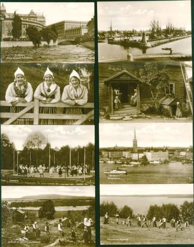 Episkop Bildkarten / Trachten / bäuerliches leben Lot mit 12 Episkop Bildkarten vollständige Serie in Original Mappe, mit Kurzbeschreibung zu d. Ansichten; gute Erhaltung