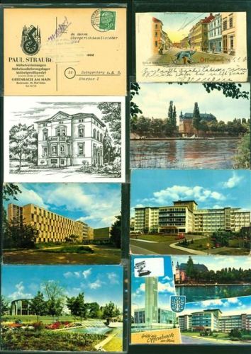 Offenbach Lot mit 16 AK, 1900-1965 überwiegend um 1960; überwiegend gute Erhaltung, größtenteils gelaufen