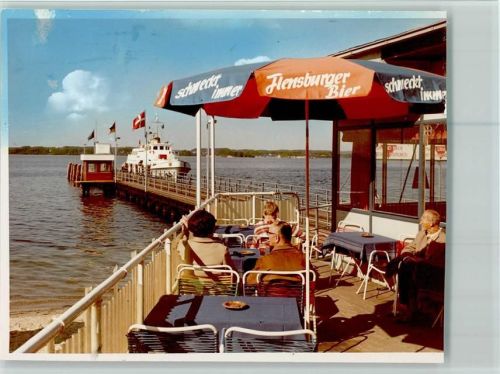 Glücksburg Terrasse Schiffsanleger