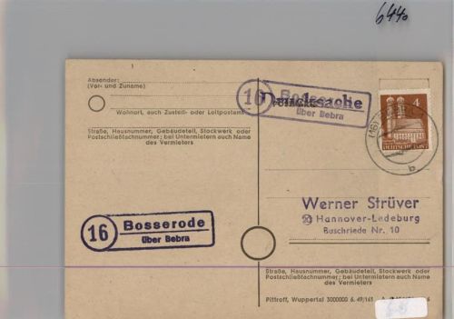 Bosserode Landpoststempel