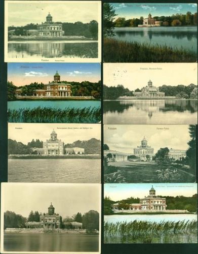Potsdam überwiegend Marmor Palais Lot mit 10 AK, 1908-1915 3x danach; überwiegend gute Erhaltung, Hälfte gelaufen