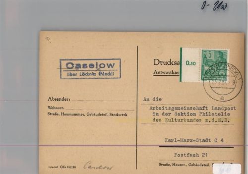 Caselow Landpoststempel