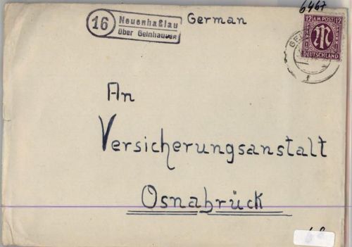Neuenhasslau Landpoststempel