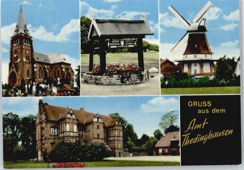 Thedinghausen Mühle Blumen Kirche Haus Wiese