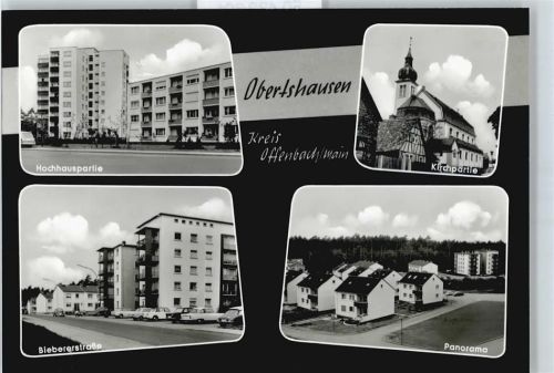 Obertshausen Kirche Panorama Biebererstraße Auto