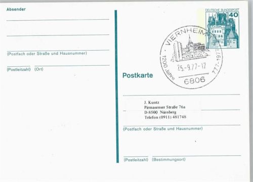 Viernheim Ganzsache Stempel