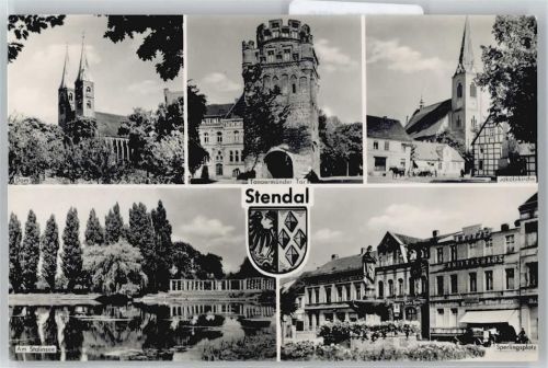 Stendal Kirche Kutsche Platz Auto See Dom Tor