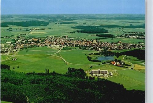 88427 W7953 Bad Schussenried - Gesamtansicht See Feld Wald Haus