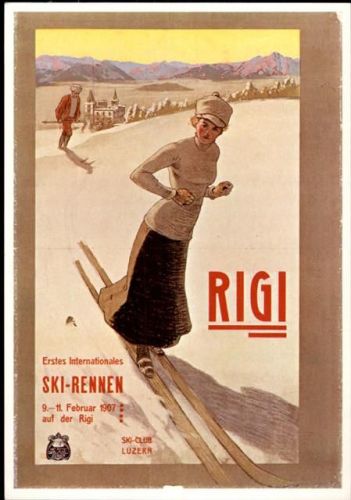 Luzern Skirennen 1907 auf der Rigi