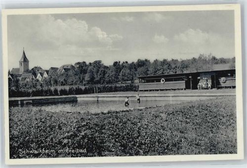 Schwaikheim Schwimmbad Wiese Haus Baum