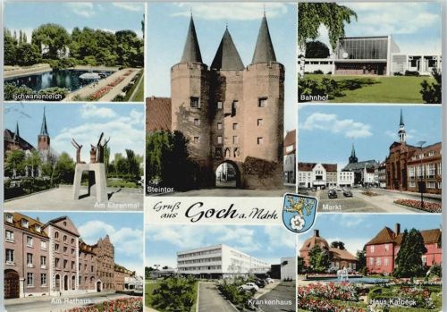 Goch Bahnhof Markt Wappen Teich Denkmal Rathaus Krankenhaus