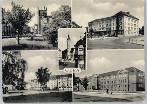 Gera Bahnhof , Hochhaus , Rathaus