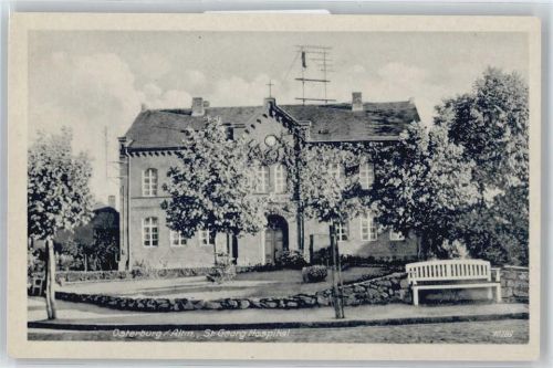 Osterburg Bank Baum Haus Straße