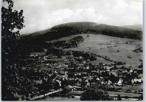 Neumorschen Feld Haus Baum Berg